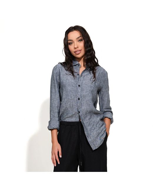 Maison Tangerine Blue Linen Shirt Stone