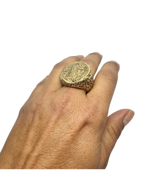 Tg-Jewellery by Tamara Gervasio Metallic Chunky Roman Coin Ring