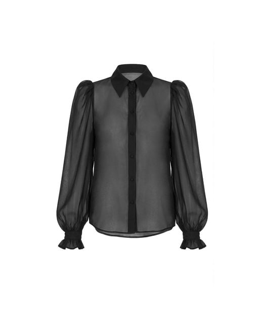 AGGI by HALEWSKI Black Anita Blouse