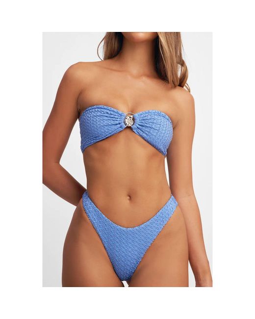 Blackbough Swim Blue Shelby Bandeau Top Oceania Crochet