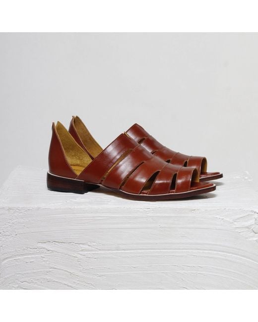 Mafalda Brown Gisele Terracotta Sandals