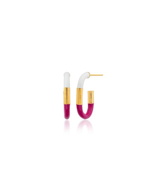 Milou Jewelry Pink Sophia Hoop Earrings