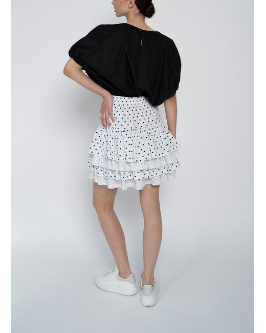 Helene Galwas White Gwyneth Skirt