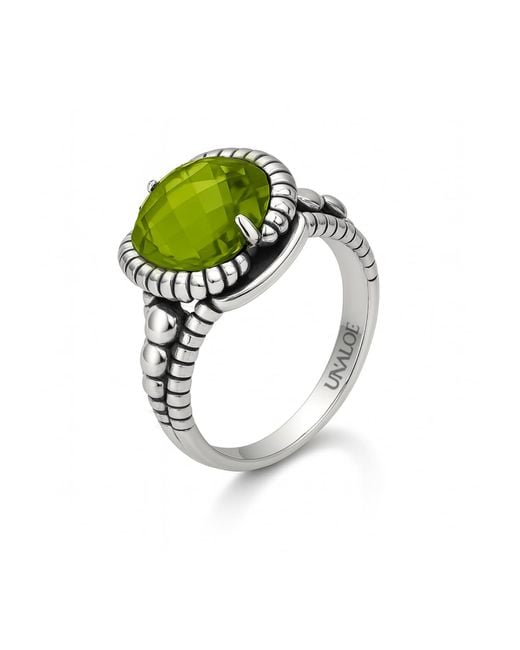 Unaloe Green Handcrafted Sterling Ring With Zircon – Made