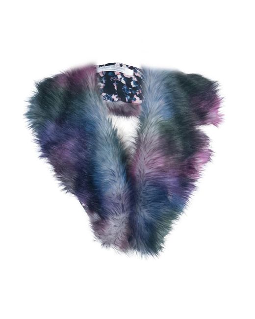 Jennafer Grace Blue Monster Mash Faux Fur Collar