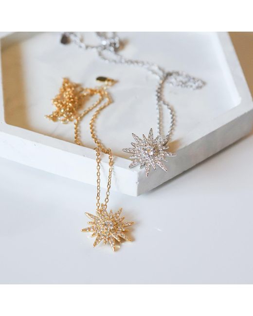 Luna Charles Metallic Estella Starburst Necklace