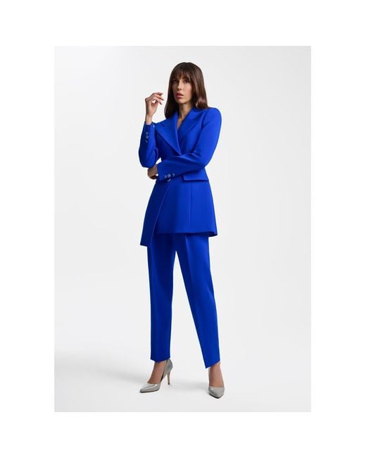 Femponiq Blue High Waisted Tailored Trouser