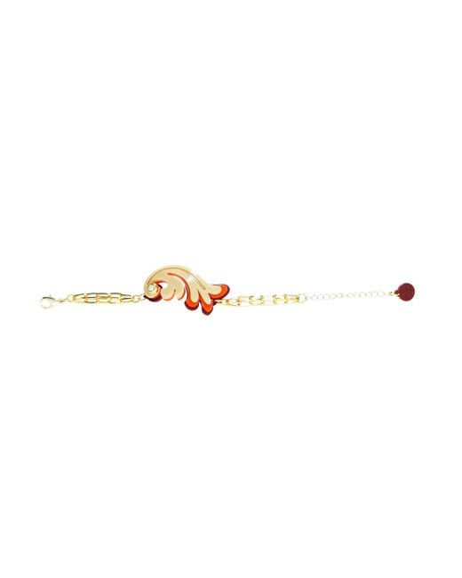 Gissa Bicalho Metallic Acrylic Handmade Bracelet Rosebush Kahki
