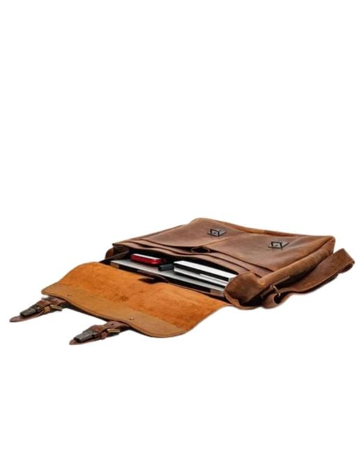 Hides Leather Co. Brown Handmade Leather Messenger Bag, Travel Laptop Briefcase for men