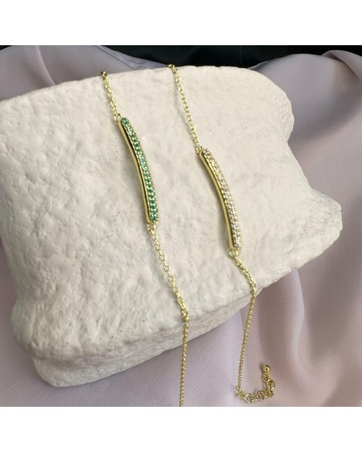 Clemence Wren Metallic Gemstone Bracelet