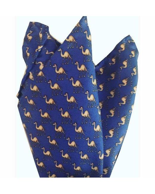 Lazyjack Press Blue Camel Toe Pocket Square for men