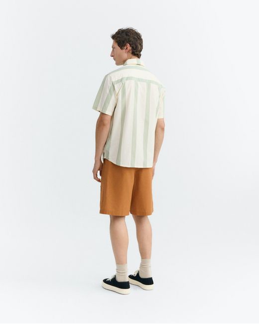 Thinking Mu White Tom Striped Poplin Shirt for men