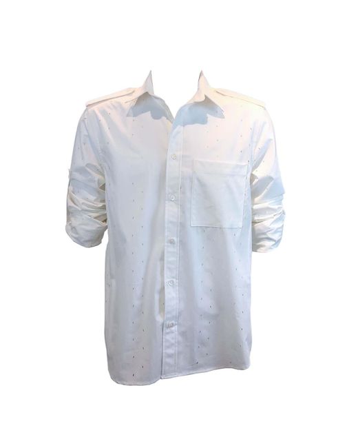SNIDER Blue Leaf Long Sleeve Shirt for men