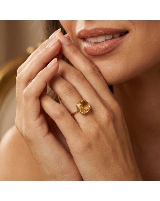 Amadeus Metallic Sophia Citrine Gemstone Ring