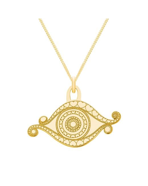 CarterGore Metallic Medium Classic Evil Eye Necklace