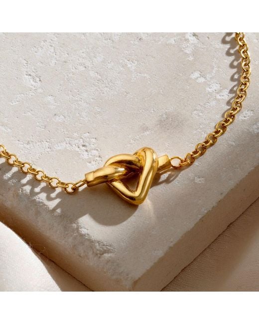 Posh Totty Designs Metallic Plated Love Knot Heart Bracelet