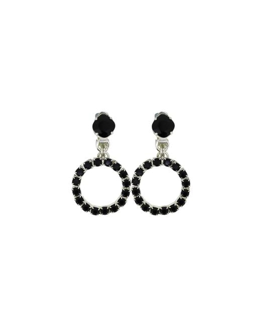 Vicki Sarge Black The Small Hoop Earrings