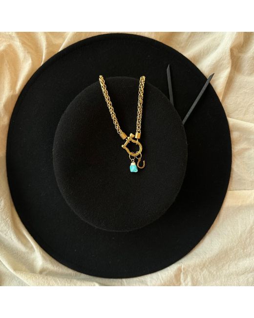 Babaloo Metallic Cable Carabiner Charm Necklace