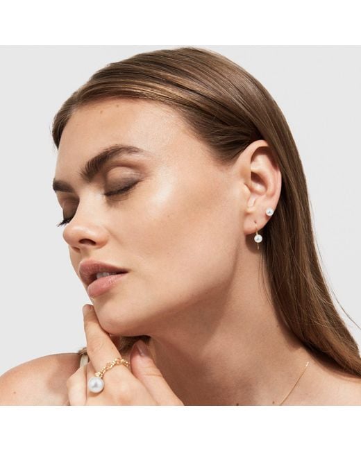 Ora Pearls Metallic Archi Pearl Earrings