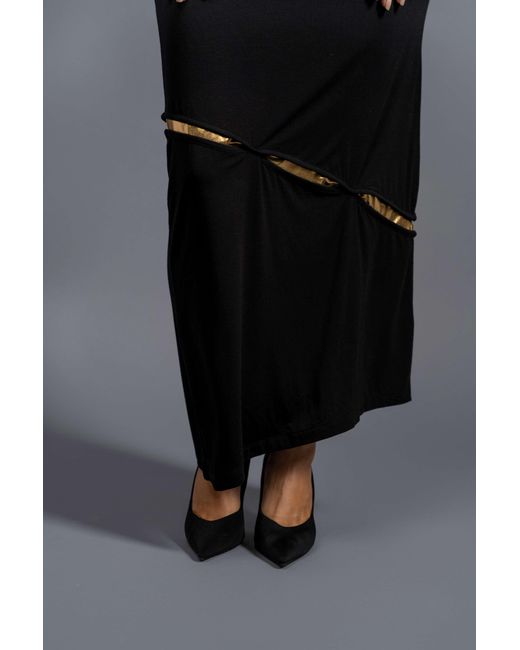 Esther Saadia Black Aurora Slit Maxi