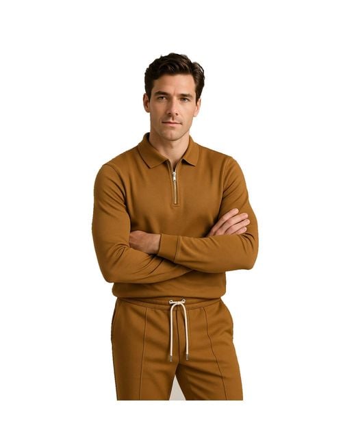 DAVID WEJ Natural Enzo Cotton Loose Fit Trouser for men