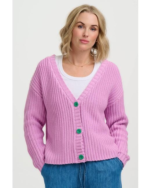 Sugarhill Pink Raya Cardigan, Mauve
