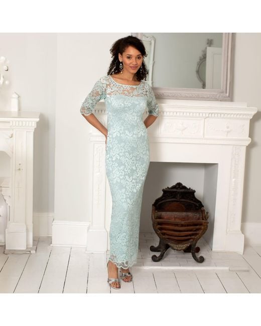 Alie Street London Gray Lila Lace Gown