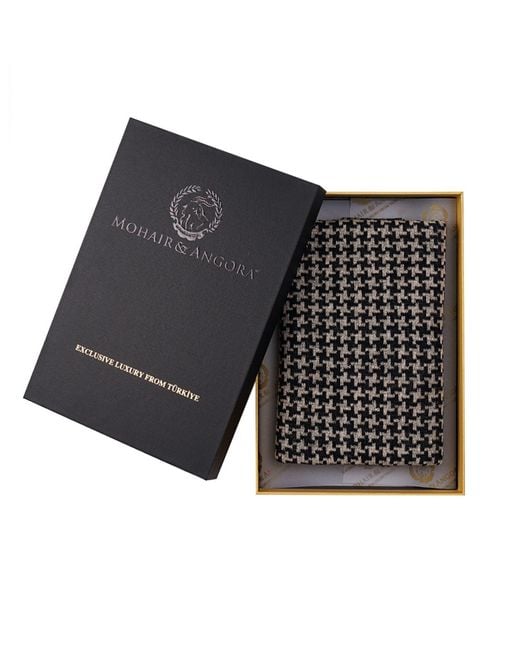 Mohair&Angora Gray Mohair Shawl Gordion for men