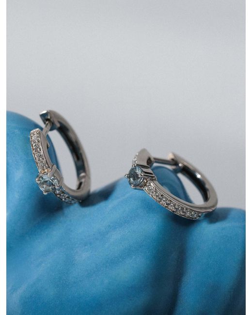 The Jewelz White Aquamarine Innes Micro Huggies