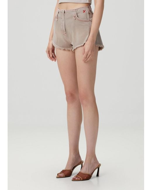 Pcfg Brown Neutrals Pure Cotton Faded Super Mini Short