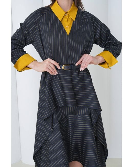 Lumina Eligma Blue Aurelia Sculpt Dress