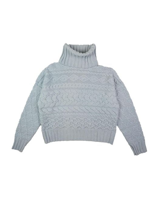 Gigi Knitwear Blue Cable Sweater