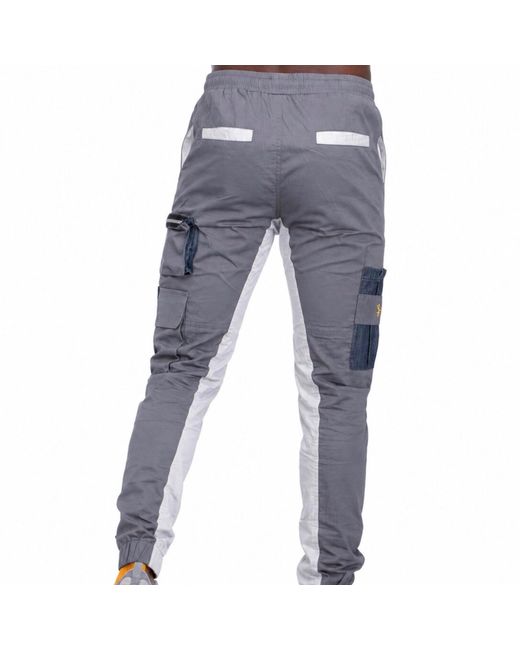 Chuks Collins Gray Act Self Cargo Pants- Diffusion Collection for men
