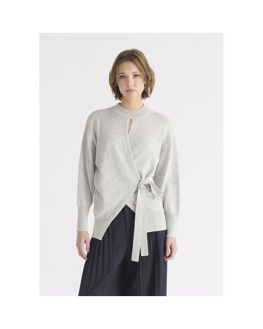 Grey wrap jumper hot sale