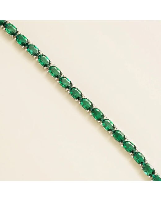 Juvetti Green Salto Tennis Bracelet Set With Emerald