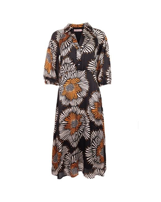 Traffic People Multicolor Holding On Floral Fusion Midi Dress