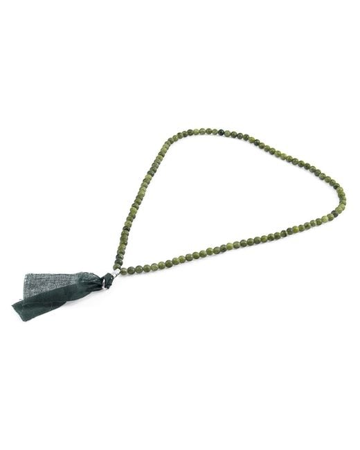 Anchor and Crew Metallic Jade Luke, Stone & Cotton Voile Skinny Necklace X Wrap Bracelet for men