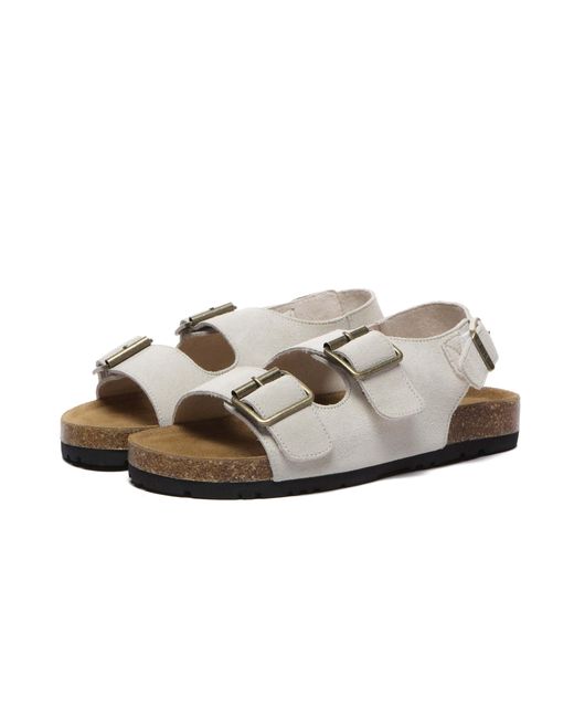 EverAu Australia White Flame Leather Sandals