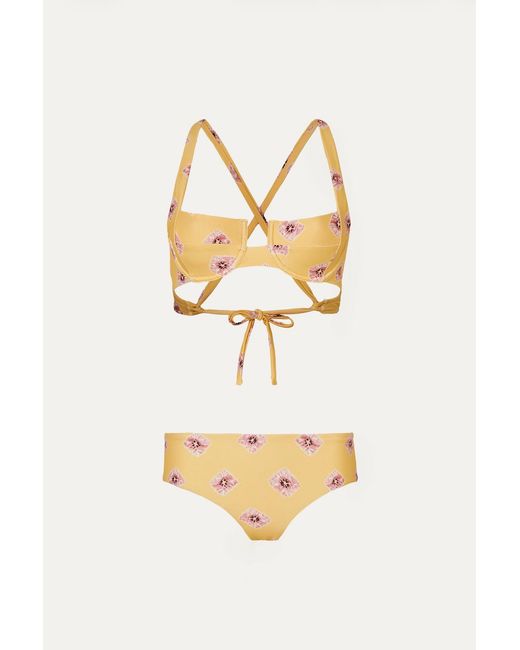 Par Y Escala Sl Yellow Jamu Underwire Bikini Bottom