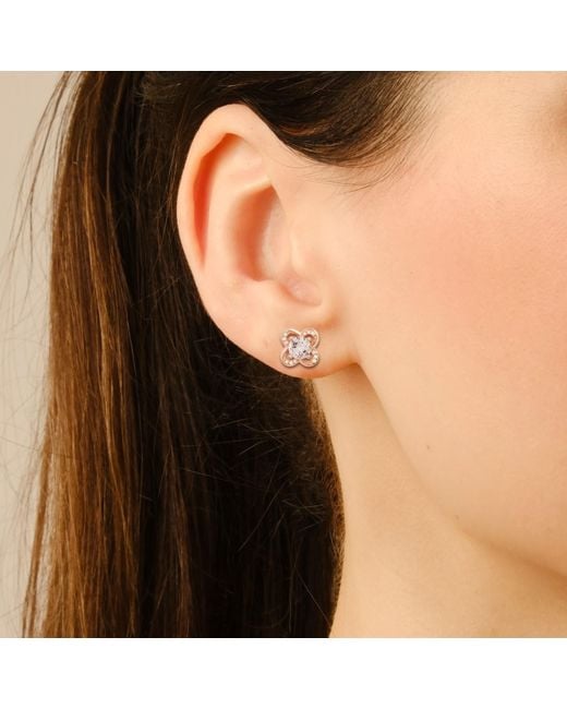 Kylie Harper Pink Petite Floral Morganite Stud Earrings