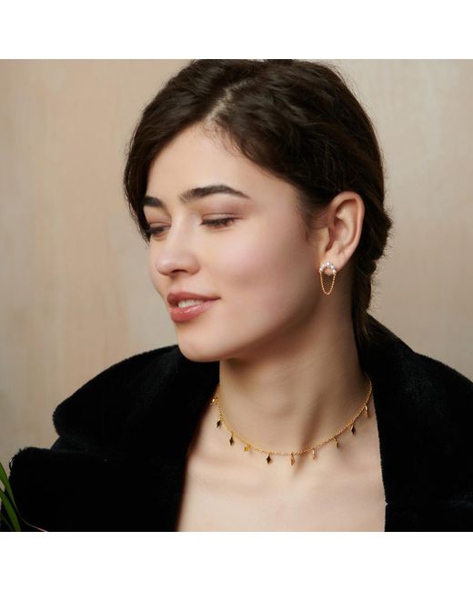 Janus Edinburgh Metallic Hennu Freshwater Pearls Vermeil Earrings
