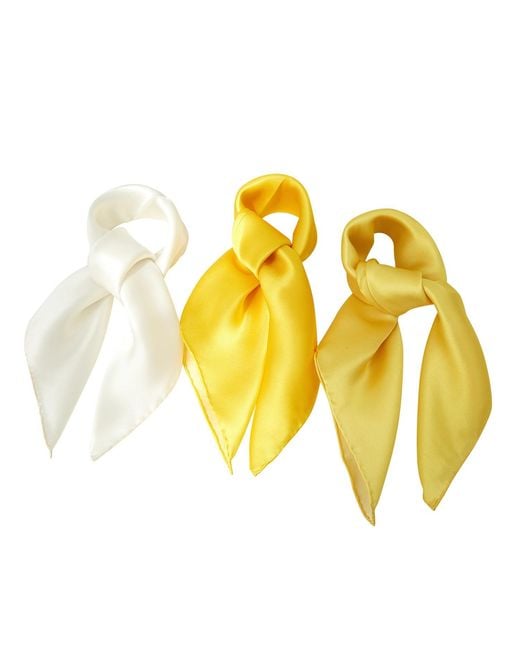 Soft Strokes Silk Yellow Pure Silk Scarf Daffodil Solid Colour Collection Small