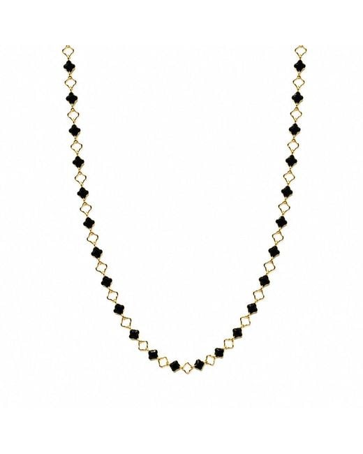 Becket + Quill Metallic Clover Chain Necklace