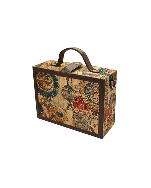 Richa Sharma Metallic Mini Briefcase Bag