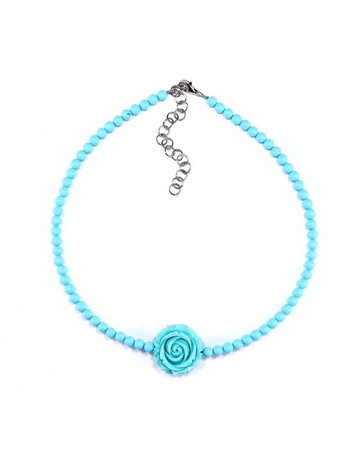 Mineralgems•Studio Blue Choker With Light Rose