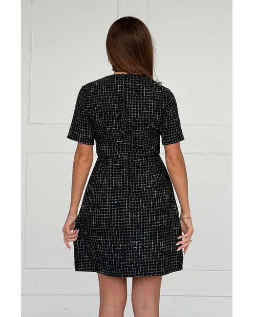 Girl In Mind Black Kenza Bow Detail Mini Dress