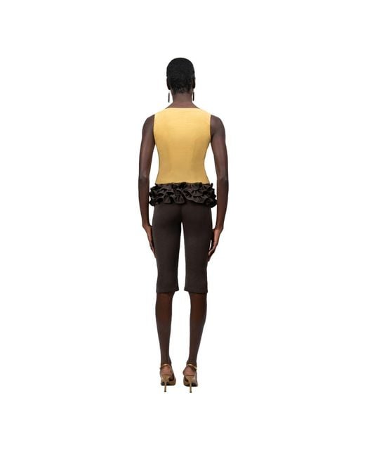 28Natelier Black Ruffle Capris
