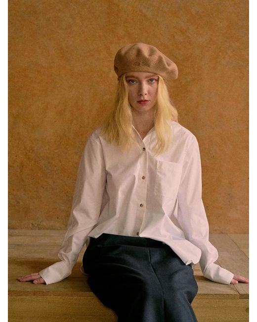 Lost Pattern Natural Bon Chic Wool Beret