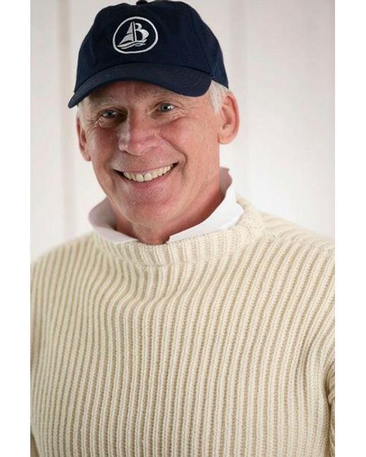 Arthur Beale White Erebus Boat Neck Pullover for men