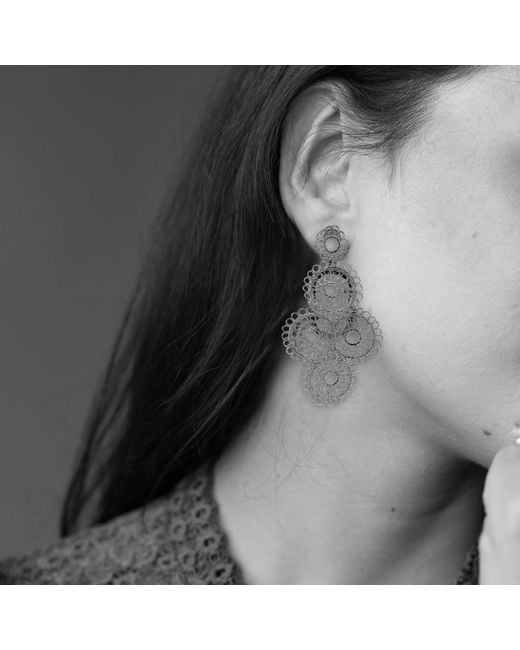 Lavish by Tricia Milaneze Metallic All Juliette Handmade Crochet Earrings